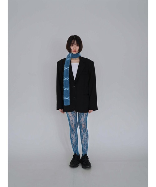 Uenui（ウニュイ）の「ribbon fur scarf（マフラー・レディース・ブラック/ブルー/レッド・FREE）」の6枚目の写真