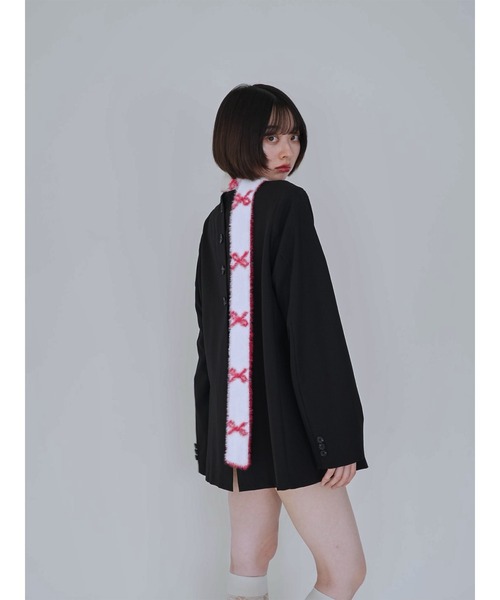 Uenui（ウニュイ）の「ribbon fur scarf（マフラー・レディース・ブラック/ブルー/レッド・FREE）」の16枚目の写真