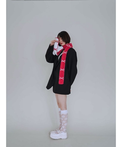 Uenui（ウニュイ）の「ribbon fur scarf（マフラー・レディース・ブラック/ブルー/レッド・FREE）」の19枚目の写真