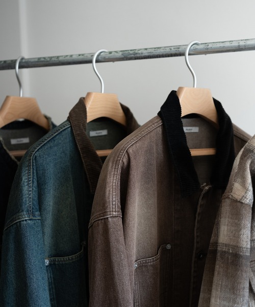 RUUBON(ルーボン)の「【RUUBON】corduroy collar denim coverall / コーデュロイカラーデニムカバーオール(カバーオール・メンズ・ネイビー/ブラウン・L/M/S)」の20枚目の写真