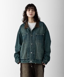 RUUBON（ルーボン）の「【RUUBON】corduroy collar denim coverall / コーデュロイカラーデニムカバーオール（カバーオール）」