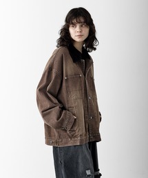 RUUBON（ルーボン）の「【RUUBON】corduroy collar denim coverall / コーデュロイカラーデニムカバーオール（カバーオール）」