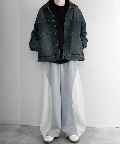 visvim Corduroy jacket カバーオール 後染め スミクロ RUUBON】corduroy collar denim coverall / コーデュロイカラー