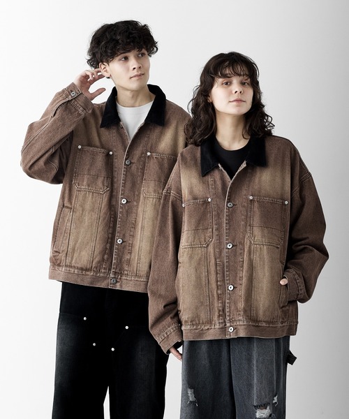 デニムカバーオール コーデュロイ襟　Key IMPERIAL 50's～ KEY Imperial DENIM COVERALL  Fits like 38 | SOLD
