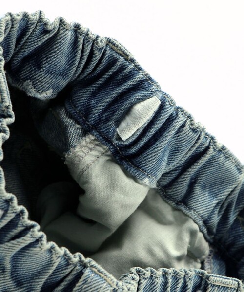 BRANSHES（ブランシェス）の「【綿100％】リボン総柄刺繍デニムパンツ（デニムパンツ・キッズ・ネイビー/ブルー・140/120/130/150/90/100/110）」の4枚目の写真