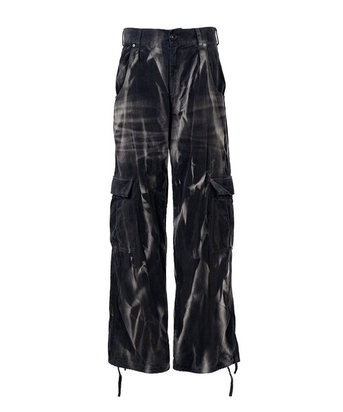 KAMIYA(カミヤ)の「Sun Faded Like Corduroy Fatigue Pants(カーゴパンツ・メンズ・ベージュ/ブラック・M/S)」の1枚目の写真