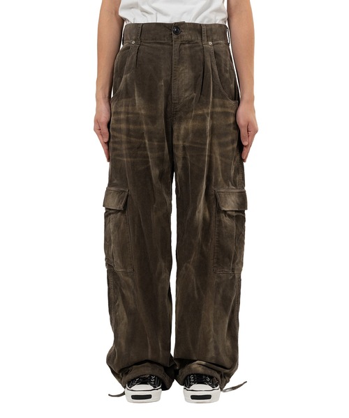 KAMIYA(カミヤ)の「Sun Faded Like Corduroy Fatigue Pants(カーゴパンツ・メンズ・ベージュ/ブラック・M/S)」の18枚目の写真