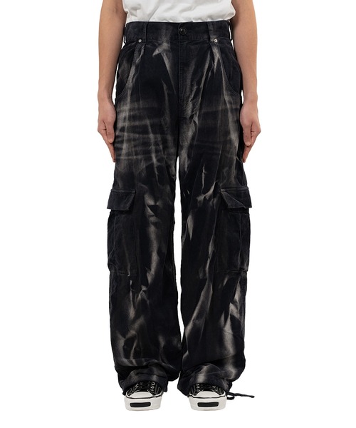 KAMIYA(カミヤ)の「Sun Faded Like Corduroy Fatigue Pants(カーゴパンツ・メンズ・ベージュ/ブラック・M/S)」の4枚目の写真