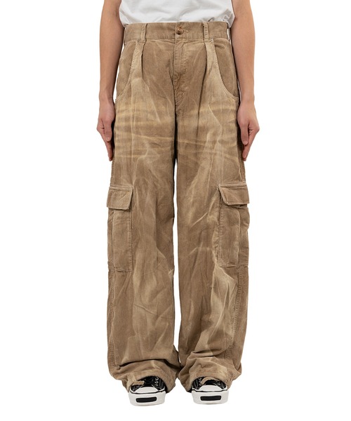 KAMIYA(カミヤ)の「Sun Faded Like Corduroy Fatigue Pants(カーゴパンツ・メンズ・ベージュ/ブラック・M/S)」の11枚目の写真