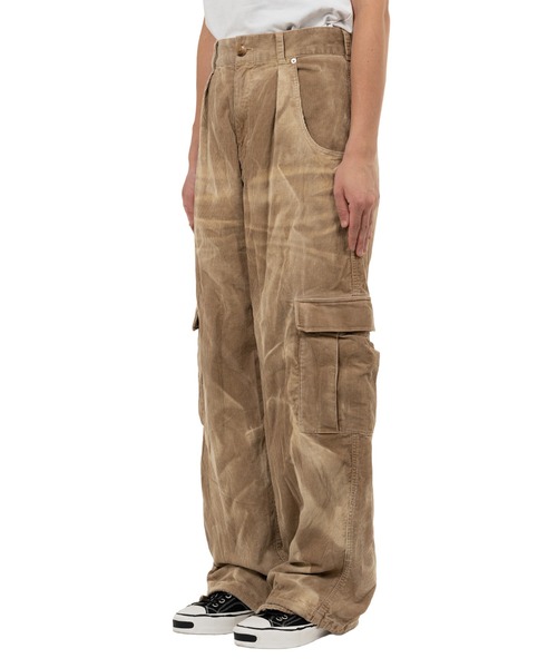 KAMIYA(カミヤ)の「Sun Faded Like Corduroy Fatigue Pants(カーゴパンツ・メンズ・ベージュ/ブラック・M/S)」の14枚目の写真