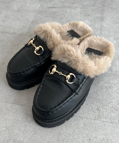DouDou(ドゥドゥ)の「ファーローファー(ローファー・レディース・ブラック/ブラウン・SMALL/MEDIUM/LARGE)」の11枚目の写真