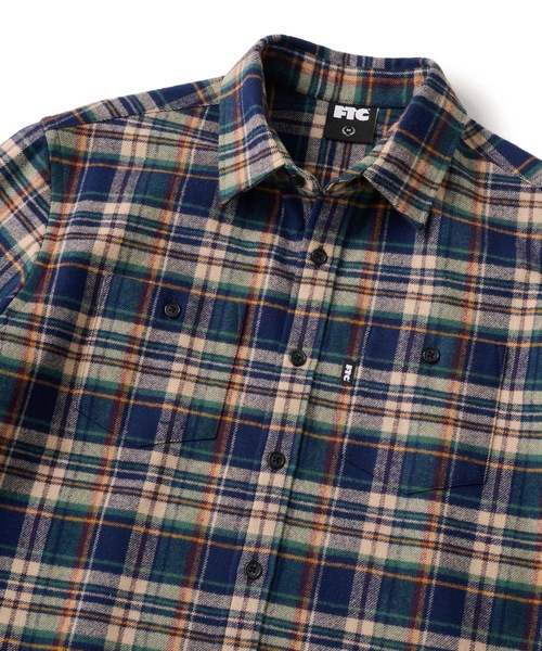 FTC（エフティーシー）の「HEAVY PLAID NEL SHIRT（シャツ/ブラウス・メンズ・ネイビー/イエロー/オレンジ・MEDIUM/LARGE/X-LARGE）」の4枚目の写真