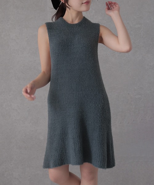 Lace Ladies(レースレディース)の「シャギー ツイン リボン セットアップ ワンピース(セットアップ・レディース・アイボリー/ブラック/グレー・FREE/S)」の5枚目の写真