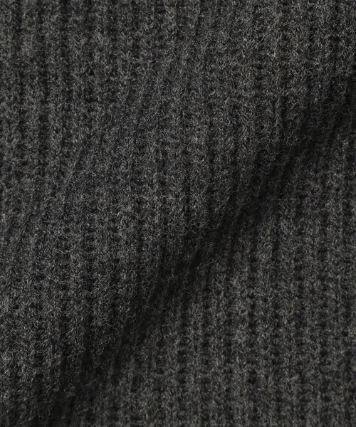 MUJI Labo（ムジラボ）の「〔MUJI Labo〕紳士　メリノウール畦編みエルボーパッチ付きクルーネックセーター（ニット/セーター・メンズ・ブラック/ライトベージュ/チャコールグレー・M/L/XL）」の11枚目の写真