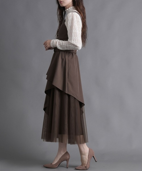 週末限定値下げ コルネット Cornet 別珍ジャンパースカート ハードチュール allureville ジャンパースカート ソフトコクーンジャンパー
