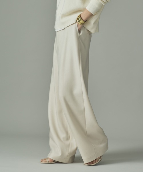 Curensology(カレンソロジー)の「Curensology(カレンソロジー)/ウールワイドパンツ(その他パンツ・レディース・オフホワイト/ブラック/グレー・36/38)」の5枚目の写真