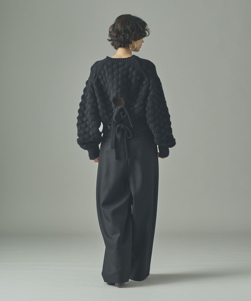 Curensology(カレンソロジー)の「Curensology(カレンソロジー)/ウールワイドパンツ(その他パンツ・レディース・オフホワイト/ブラック/グレー・36/38)」の15枚目の写真