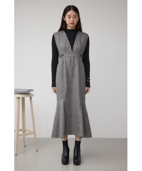 AZUL by moussy（アズールバイマウジー）の「カットアウトマーメーイドジャンパースカート（ジャンパースカート・レディース・ブラック/グレー系その他・SMALL/MEDIUM）」の18枚目の写真