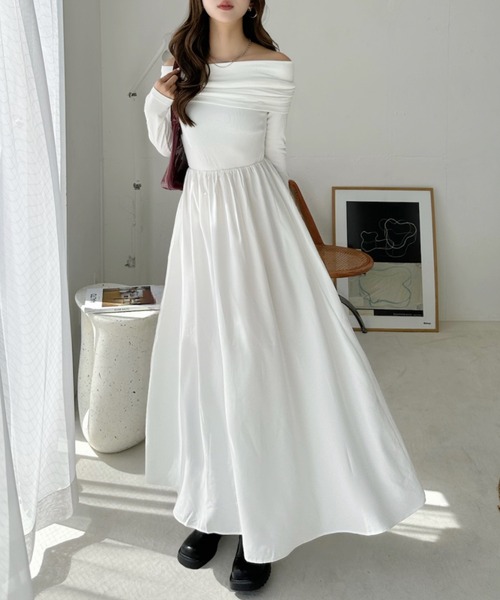 セール】異素材 ドッキング ワンピース（ワンピース）｜Ada.（エイダ