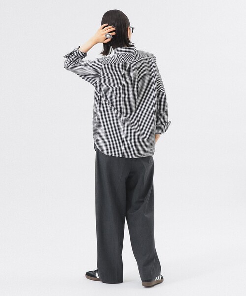 BEAMS BOY(ビームスボーイ)の「100/2 ギンガムチェック ボタンダウン シャツ(シャツ/ブラウス・レディース・ブラック/ネイビー/イエロー/グリーン・2/1/0)」の7枚目の写真
