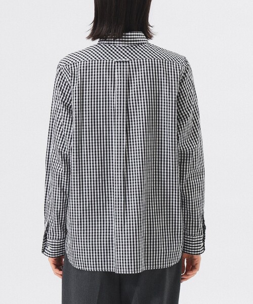 BEAMS BOY(ビームスボーイ)の「100/2 ギンガムチェック ボタンダウン シャツ(シャツ/ブラウス・レディース・ブラック/ネイビー/イエロー/グリーン・2/1/0)」の11枚目の写真