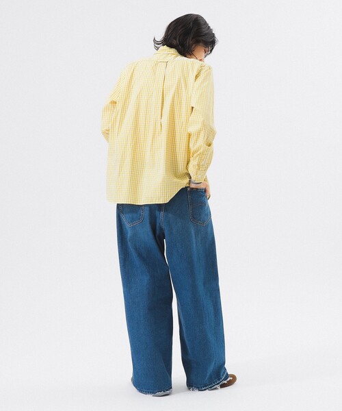 BEAMS BOY(ビームスボーイ)の「100/2 ギンガムチェック ボタンダウン シャツ(シャツ/ブラウス・レディース・ブラック/ネイビー/イエロー/グリーン・2/1/0)」の13枚目の写真