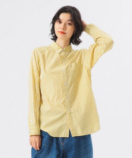 BEAMS BOY(ビームスボーイ)の「100/2 ギンガムチェック ボタンダウン シャツ(シャツ/ブラウス・レディース・ブラック/ネイビー/イエロー/グリーン・2/1/0)」の16枚目の写真