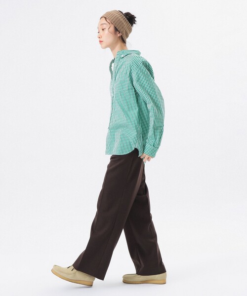 BEAMS BOY(ビームスボーイ)の「100/2 ギンガムチェック ボタンダウン シャツ(シャツ/ブラウス・レディース・ブラック/ネイビー/イエロー/グリーン・2/1/0)」の18枚目の写真