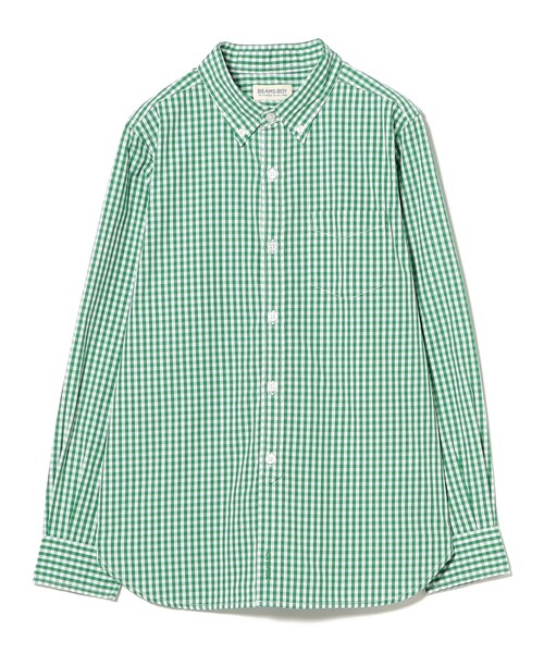 BEAMS BOY（ビームスボーイ）の「100/2 ギンガムチェック ボタンダウン シャツ（シャツ/ブラウス・レディース・ブラック/ネイビー/イエロー/グリーン・2/1/0）」の11枚目の写真