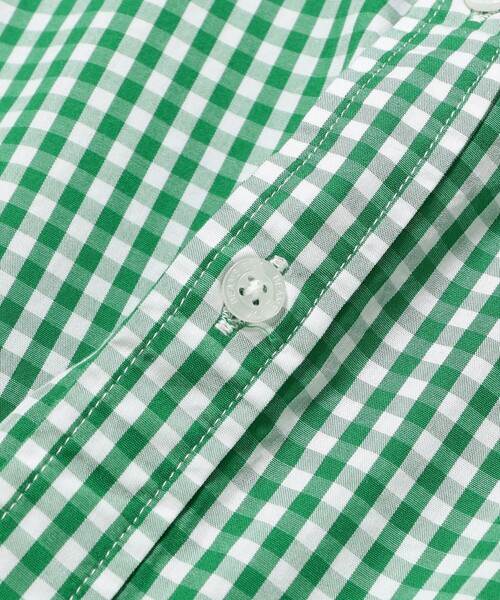 BEAMS BOY（ビームスボーイ）の「100/2 ギンガムチェック ボタンダウン シャツ（シャツ/ブラウス・レディース・ブラック/ネイビー/イエロー/グリーン・2/1/0）」の8枚目の写真