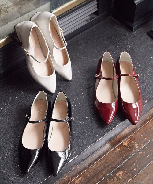 ORiental TRaffic（オリエンタルトラフィック）の「ORiental TRaffic エナメルヒールパンプス（パンプス・レディース・ライトベージュ/ブラック/レッド・35/36/37/38/39）」の4枚目の写真