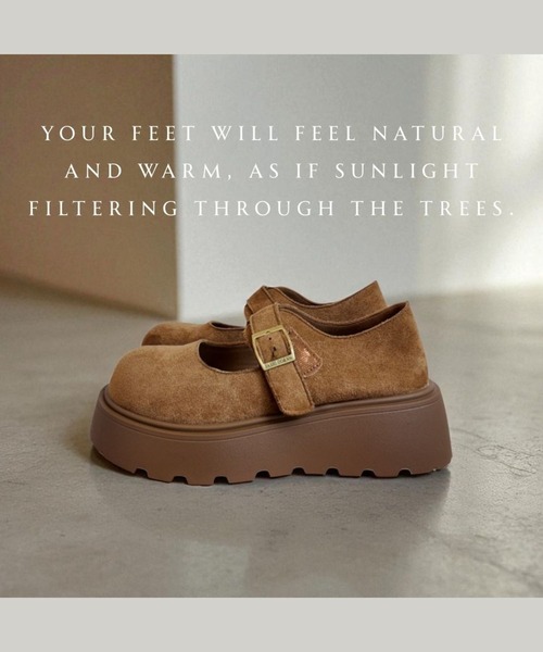 Sugar Sugar（シュガーシュガー）の「スエード　厚底　メリージェーン【SUGAR SUGAR シュガーシュガー】ベルクロ　レディース 9213（バレエシューズ・レディース・グレー系その他/キャメル・M/S/LL/L）」の20枚目の写真