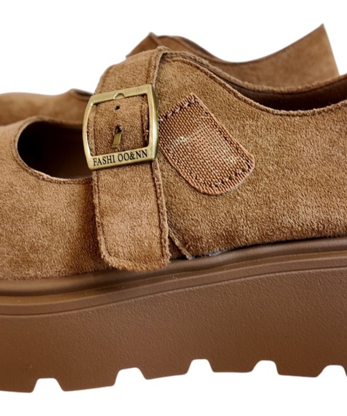 Sugar Sugar（シュガーシュガー）の「スエード　厚底　メリージェーン【SUGAR SUGAR シュガーシュガー】ベルクロ　レディース 9213（バレエシューズ・レディース・グレー系その他/キャメル・M/S/LL/L）」の13枚目の写真