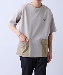 LE CERCLE par rope'（ルセルクルパーロペ）の「ナイロン切替WポケットTシャツ（Tシャツ/カットソー・メンズ）」