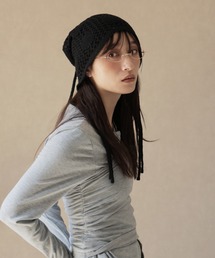 Ulysses（ユリシス）の「レースクロシェ編みニットキャップ/バブーシュカ（ニットキャップ/ビーニー）」