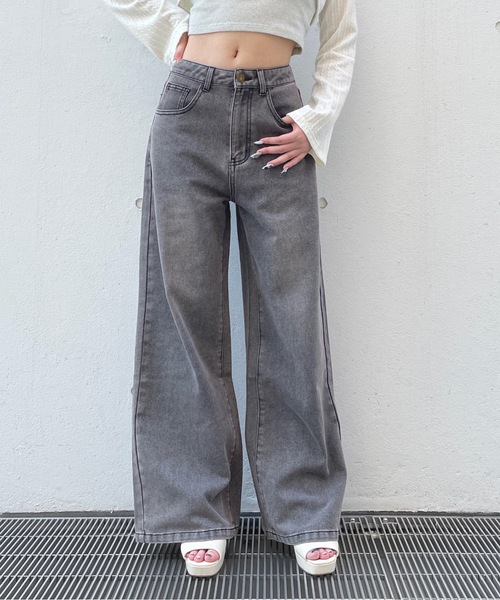 one way（ワンウェイ）の「バックリボンワイドデニムパンツ（デニムパンツ・レディース・ブラック/ブルー・SMALL/MEDIUM）」の22枚目の写真