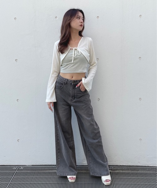 one way（ワンウェイ）の「バックリボンワイドデニムパンツ（デニムパンツ・レディース・ブラック/ブルー・SMALL/MEDIUM）」の19枚目の写真