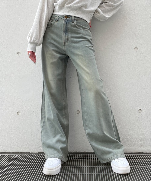 one way（ワンウェイ）の「バックリボンワイドデニムパンツ（デニムパンツ・レディース・ブラック/ブルー・SMALL/MEDIUM）」の20枚目の写真