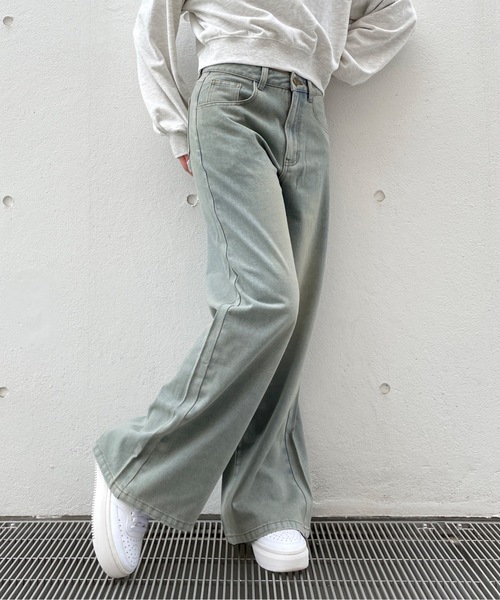 one way（ワンウェイ）の「バックリボンワイドデニムパンツ（デニムパンツ・レディース・ブラック/ブルー・SMALL/MEDIUM）」の17枚目の写真