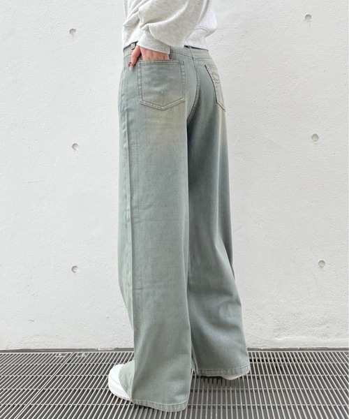 one way（ワンウェイ）の「バックリボンワイドデニムパンツ（デニムパンツ・レディース・ブラック/ブルー・SMALL/MEDIUM）」の7枚目の写真