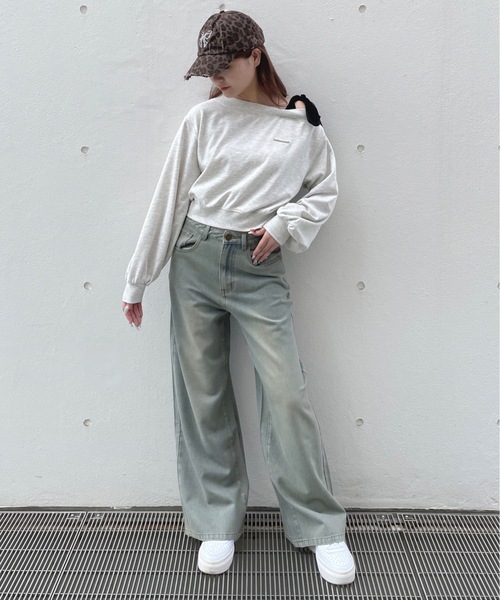 one way（ワンウェイ）の「バックリボンワイドデニムパンツ（デニムパンツ・レディース・ブラック/ブルー・SMALL/MEDIUM）」の21枚目の写真