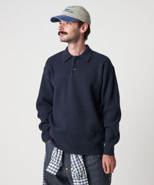 スティーブンアラン　stevenalan バイカラーポロカラーニット Steven Alan（スティーブンアラン）の「＜Steven Alan＞バイカラー