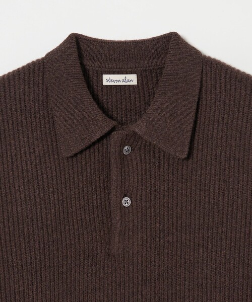 オーストラリアンラムズウールポロカラーニット Steven Alan＞ オーストラリアンラムズウール ポロカラー ニット