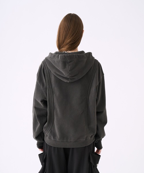 KUUUPY(クーピー)の「Pigment-Dyed Double-Zip Hoodie - ピグメント加工ダブルジップパーカー(パーカー・メンズ・ブルー/ブラック・LARGE/MEDIUM/SMALL)」の6枚目の写真