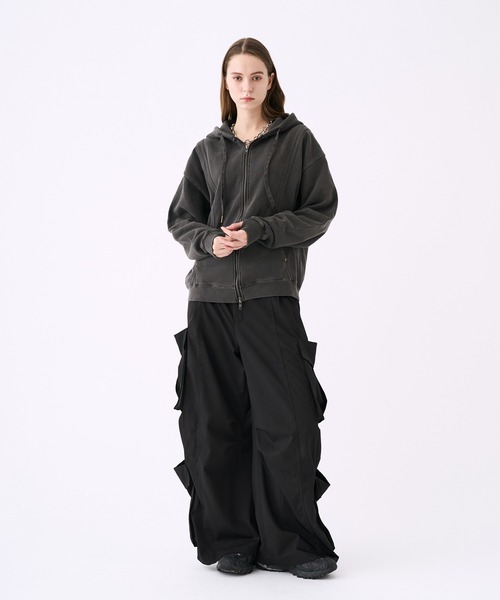 KUUUPY(クーピー)の「Pigment-Dyed Double-Zip Hoodie - ピグメント加工ダブルジップパーカー(パーカー・メンズ・ブルー/ブラック・LARGE/MEDIUM/SMALL)」の18枚目の写真