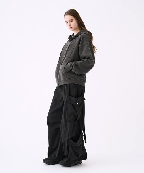 KUUUPY(クーピー)の「Pigment-Dyed Double-Zip Hoodie - ピグメント加工ダブルジップパーカー(パーカー・メンズ・ブルー/ブラック・LARGE/MEDIUM/SMALL)」の16枚目の写真