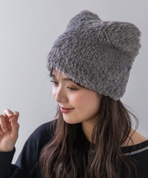 polcadot | 猫耳ファーワッチ ユニセックス(ニットキャップ/ビーニー)