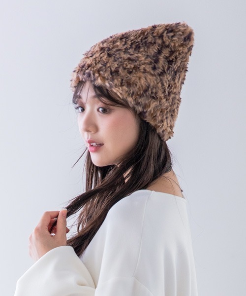 polcadot（ポルカドット）の「猫耳ファーワッチ ユニセックス（ニットキャップ/ビーニー・レディース・ベージュ系その他/ブラウン系その他/グレー・FREE）」の13枚目の写真