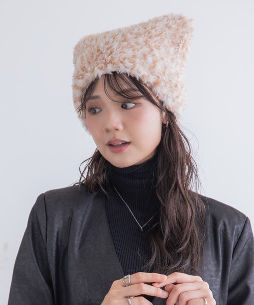 polcadot（ポルカドット）の「猫耳ファーワッチ ユニセックス（ニットキャップ/ビーニー・レディース・ベージュ系その他/ブラウン系その他/グレー・FREE）」の17枚目の写真