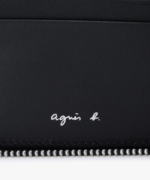 agnes b.(アニエスベー)の「【Outlet】フォトプリント レザー ラウンドジップ 二つ折り ウォレット ZAH04A-01(財布・メンズ・ブラック・FREE)」の8枚目の写真